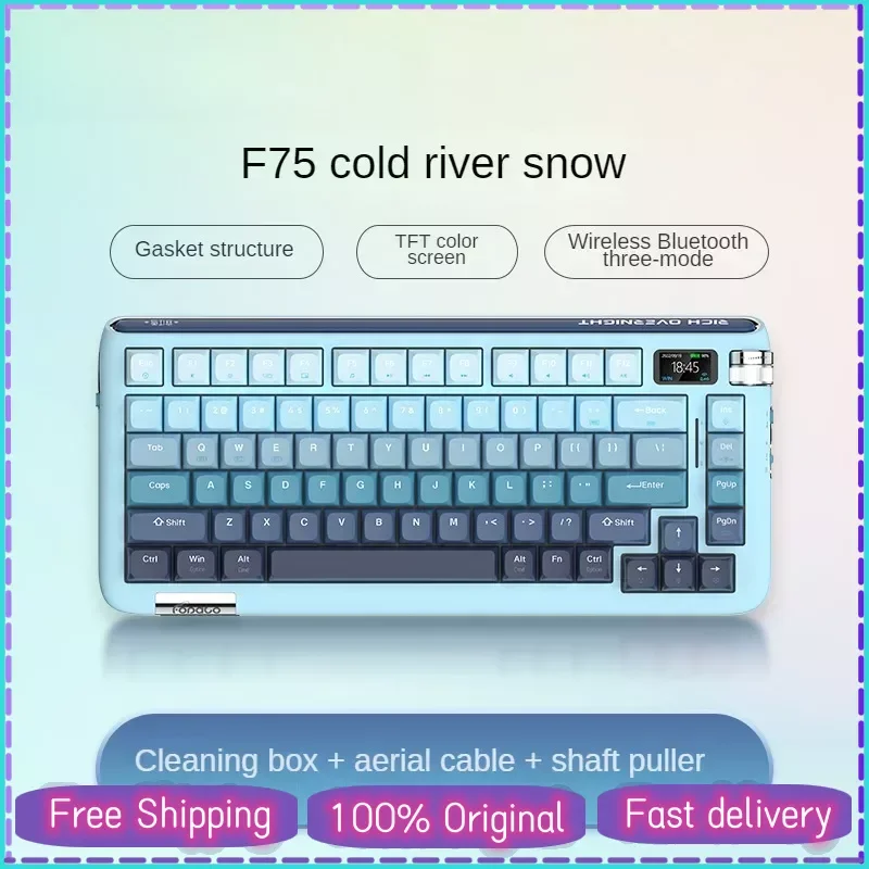 Оригинальная Беспроводная трехрежимная механическая клавиатура с RGB-подсветкой и дисплеем, клавиатура на заказ, подарок на Новый год
Оригинальная Беспроводная трехрежимная механическая клавиатура с RGB-подсветкой и дисплеем, клавиатура на заказ, подарок на Новый год