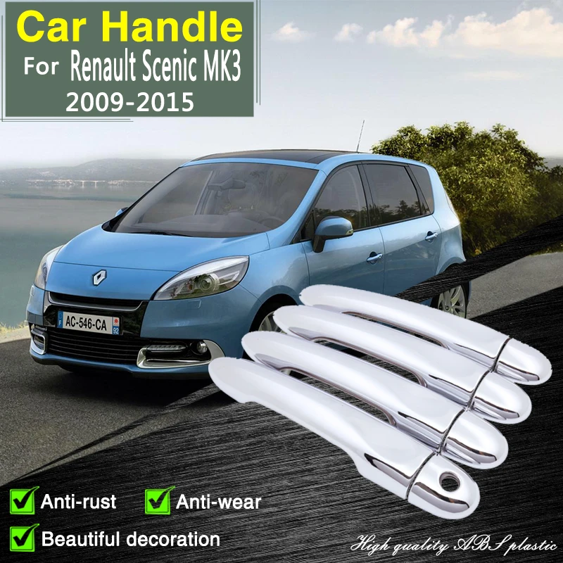 for Renault Scenic Gas MK3 2011 Chrome Door Handle Cover Car Accessories Rustproof Stickers Trim Styling Catch Cap 2009~2015
for Renault Scenic Gas MK3 2011 Chrome Door Handle Cover Car Accessories Rustproof Stickers Trim Styling Catch Cap 2009~2015