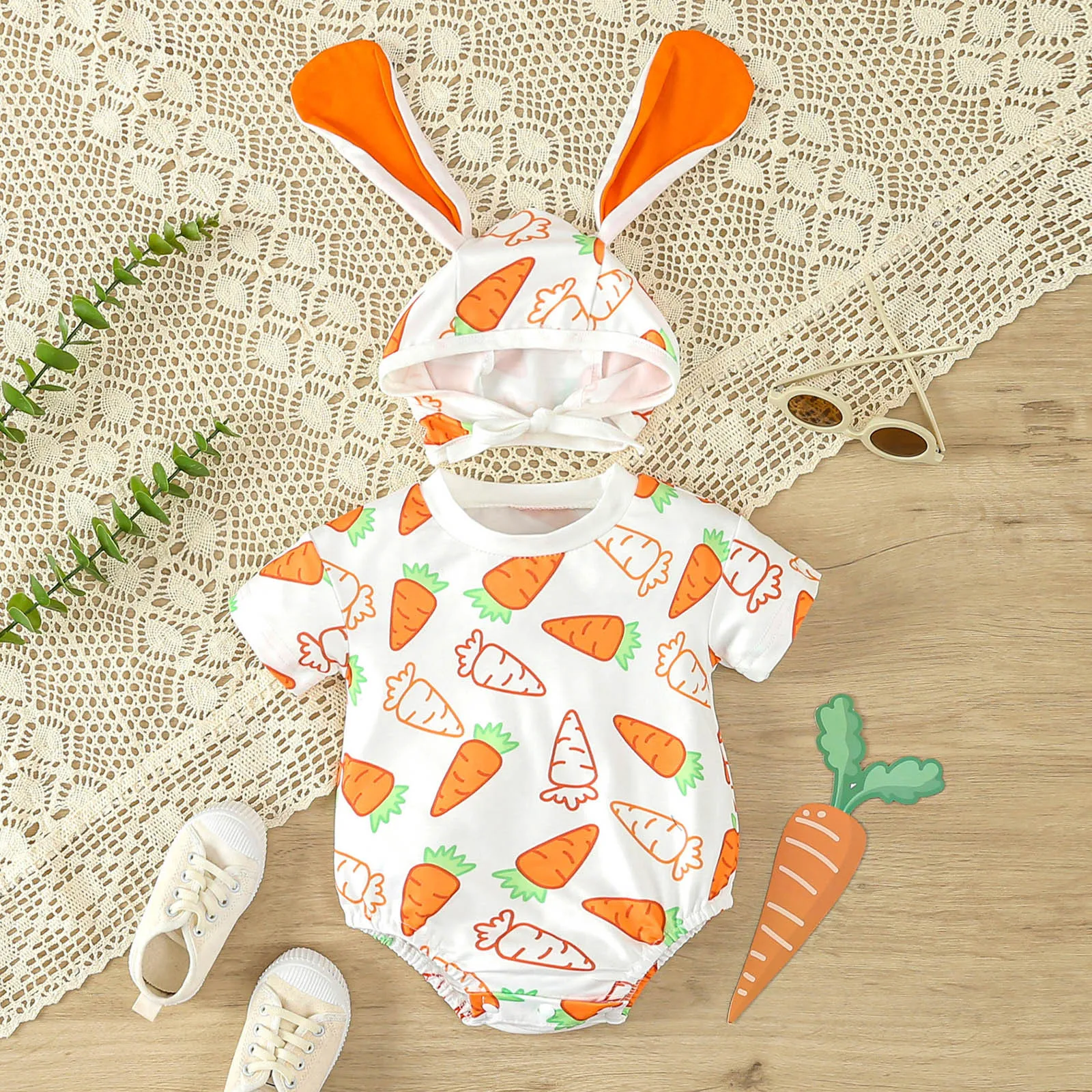 

Easter Baby Clothes Romper for Newborns Bodysuit Children's Clothing Girl Boy Bodysuit Babies Overalls Baby Girls Costume 2Pcs