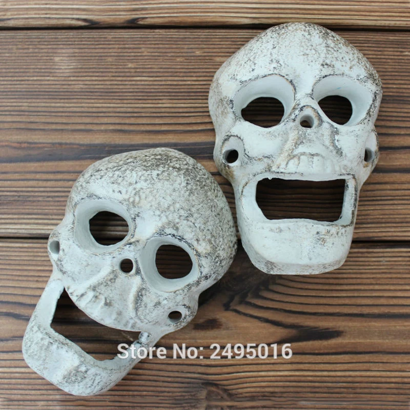 Cool decor Cast Iron Skull shape Wall Mounted Bottle beer opener Corkscrew Household bar supplies kitchen tools white color
Cool decor Cast Iron Skull shape Wall Mounted Bottle beer opener Corkscrew Household bar supplies kitchen tools white color