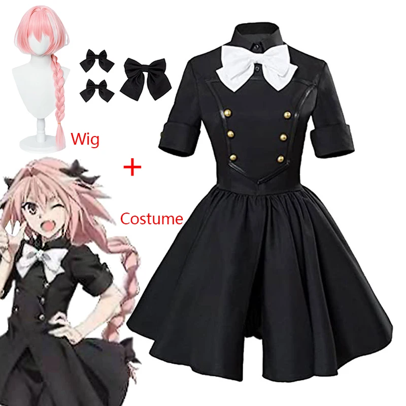 

Fate Apocrypha Epilogue Event Astolfo Cosplay Costumes Dress Wigs Halloween Carnival Party Outfit Women Dresses Anime Clothes