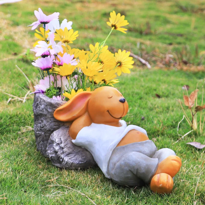 Resin Couple Rabbit Sculpture Ornaments Outdoor Garden Courtyard Micro Landscape Crafts Miniature Garden Decoration Accessories
Resin Couple Rabbit Sculpture Ornaments Outdoor Garden Courtyard Micro Landscape Crafts Miniature Garden Decoration Accessories