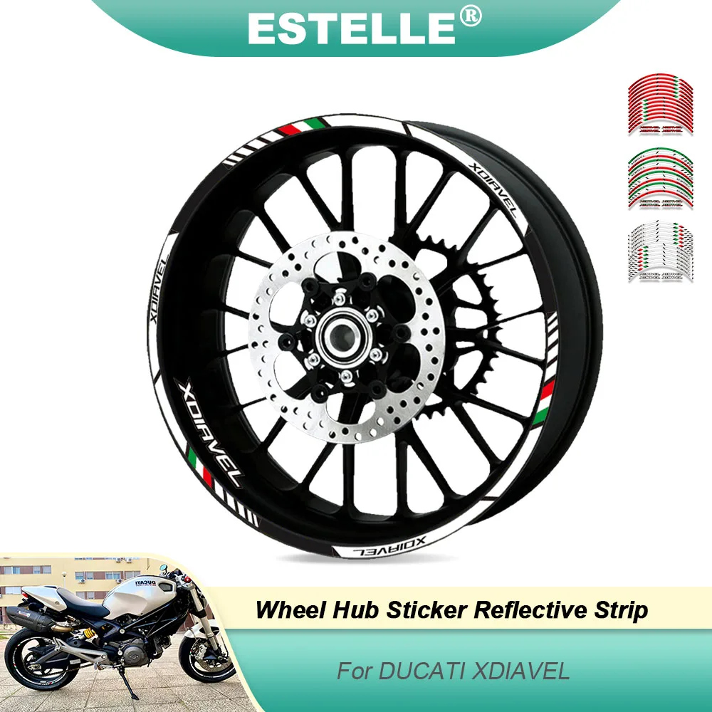 

FIT DUCATI XDIAVEL X DIAVEL all years 12/16 X Motorcycle rim protector Thick Edge Outer Rim Sticker Stripe Wheel Decals