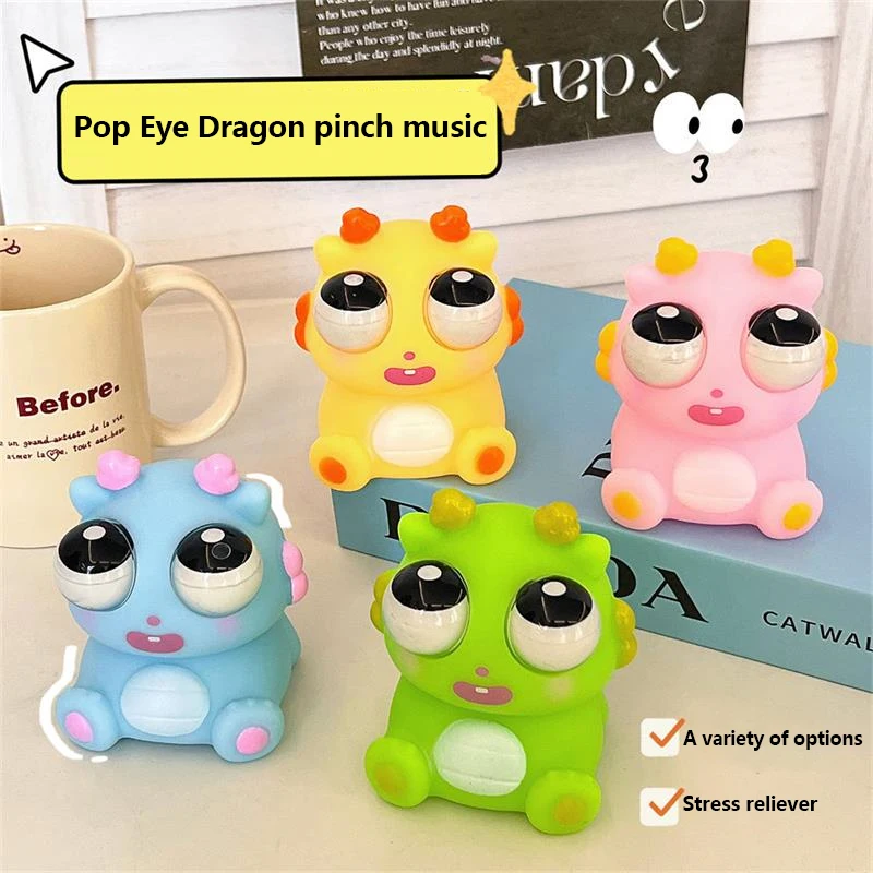 New Cartoon Cute Dragon Doll Eyeballs Squeeze Pinch Toys Vent Toys Stress Relief Explosive Eyes Prank Funny Relieve Anxiety Toys
New Cartoon Cute Dragon Doll Eyeballs Squeeze Pinch Toys Vent Toys Stress Relief Explosive Eyes Prank Funny Relieve Anxiety Toys
