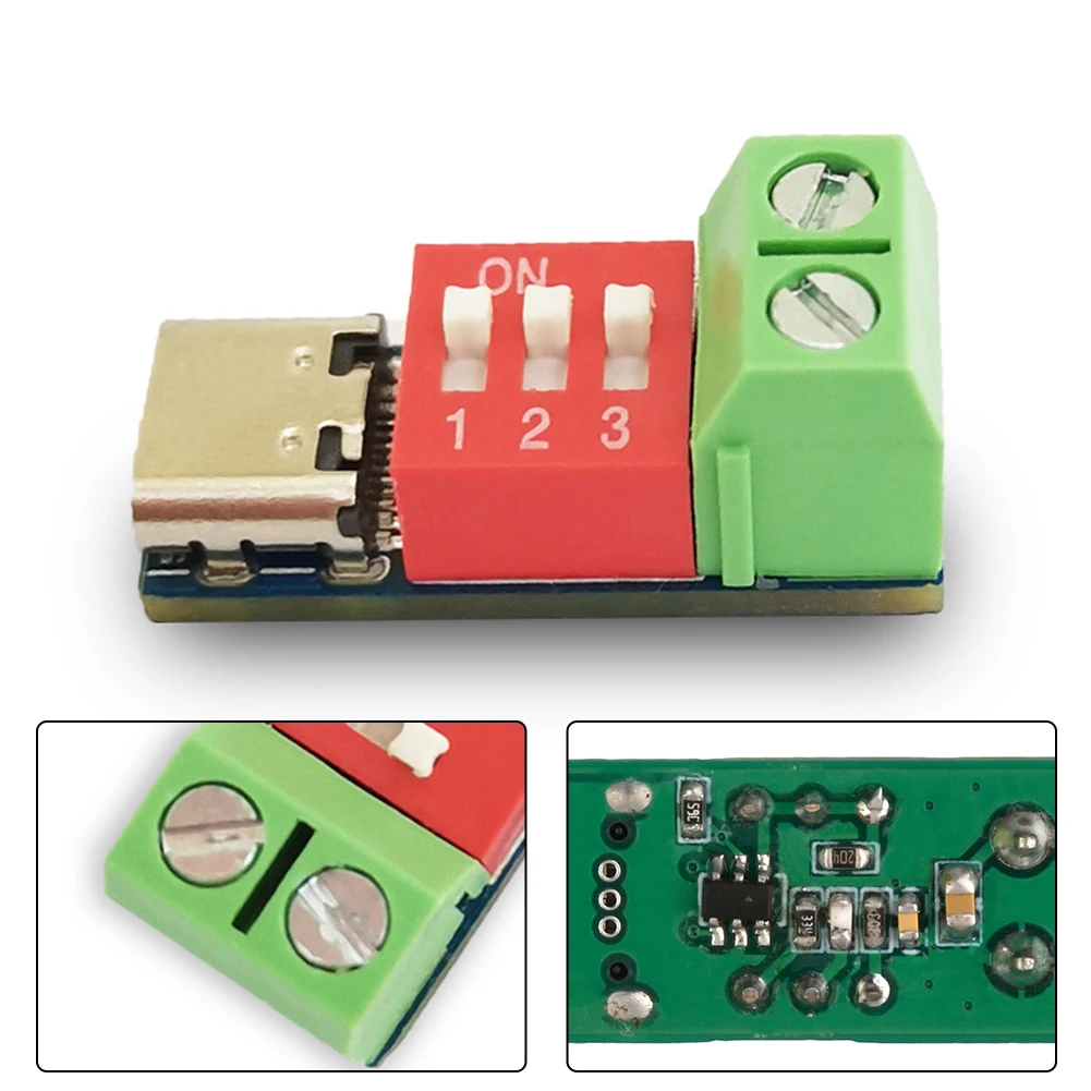 USB C PD QC Trigger DC 5V~20V Power Module Fast Charge Decoy Module Metal Electrical Equipment Tool Parts
USB C PD QC Trigger DC 5V~20V Power Module Fast Charge Decoy Module Metal Electrical Equipment Tool Parts