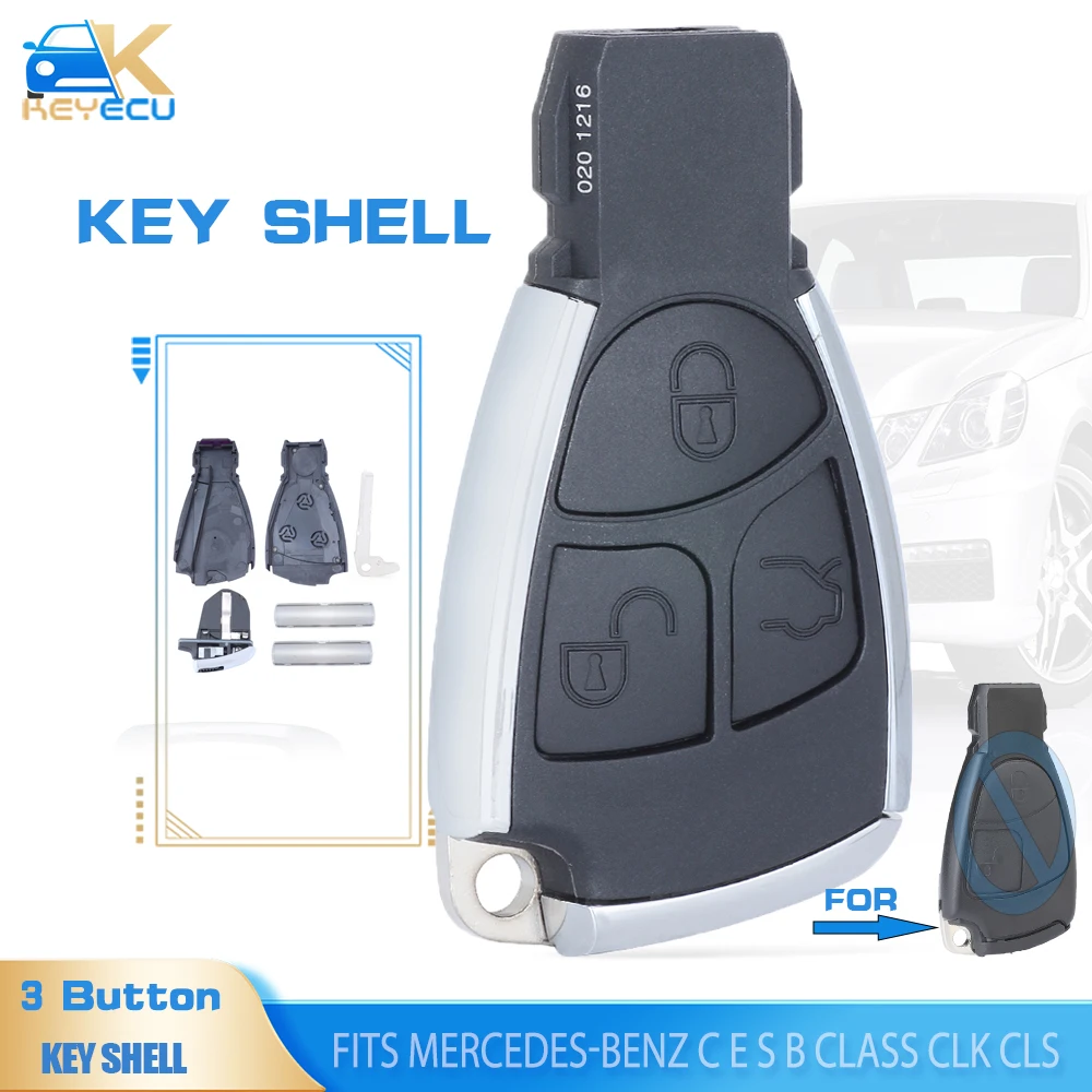 

3-кнопочный модифицированный умный пульт дистанционного управления для автомобильного ключа-брелок для Mercedes-Benz C E S B чехол CLS SLK 2001 - 2010