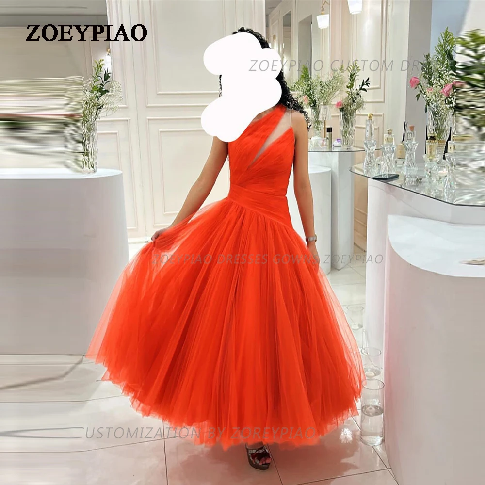 New Sweet Orange Sleeveless Wedding Dresses Classic One Shoulder Fashion Formal Event Dress Elegant Long Tulle Abiti Da Sposa 
New Sweet Orange Sleeveless Wedding Dresses Classic One Shoulder Fashion Formal Event Dress Elegant Long Tulle Abiti Da Sposa