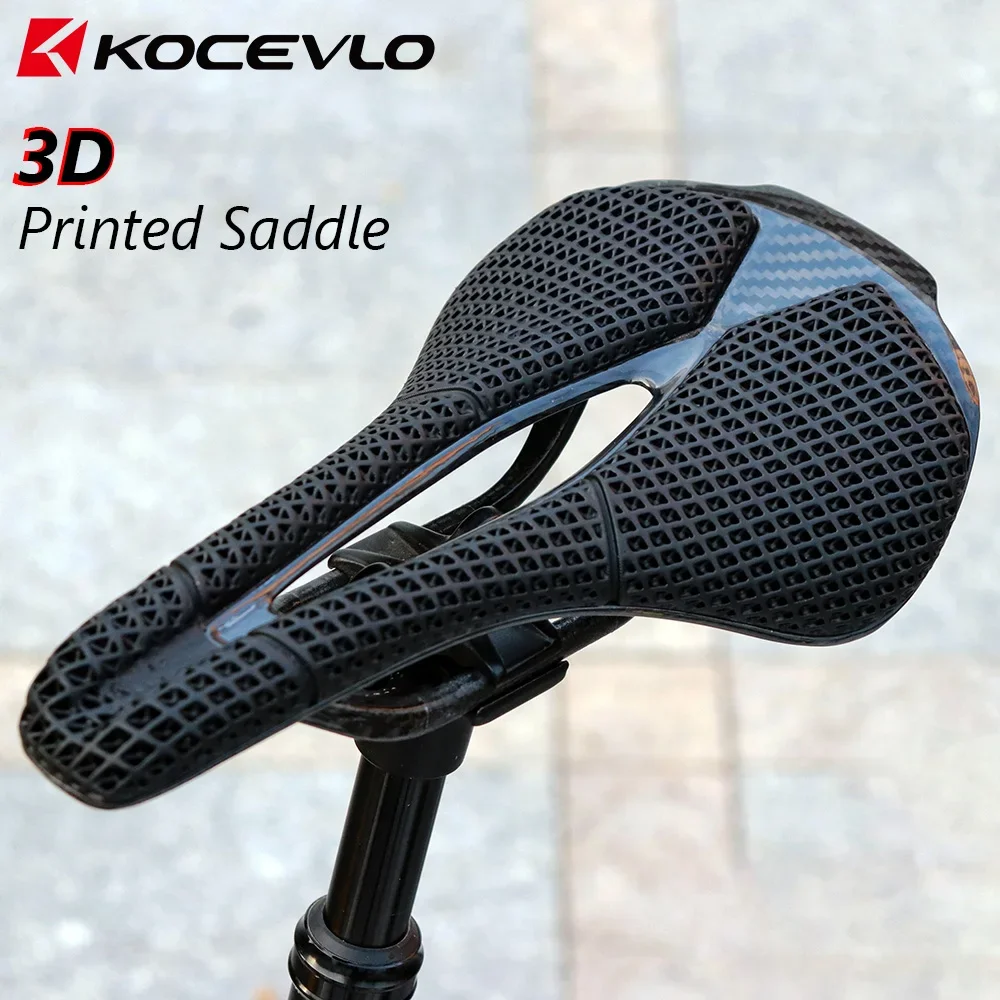 

Official KOCEVLO M5 3D PRINTED BIKE CARBON SADDLE Hollow Comfortable Breathable Mountain/Road Bicycle Seat Bike Accessories