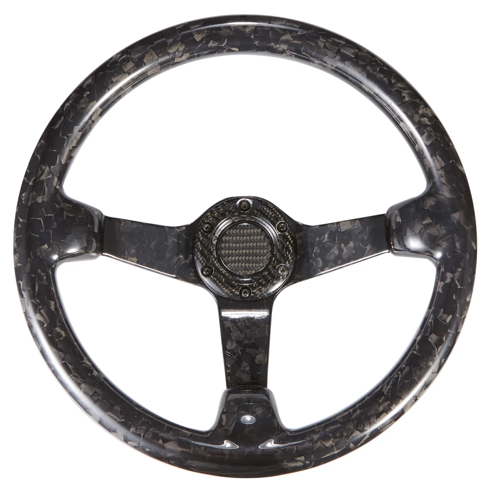 350mm/14 Inch Deep Dish Forged Black Steering Wheel, 100% Carbon Fiber 6-Bolt Car Steering Wheel
350mm/14 Inch Deep Dish Forged Black Steering Wheel, 100% Carbon Fiber 6-Bolt Car Steering Wheel