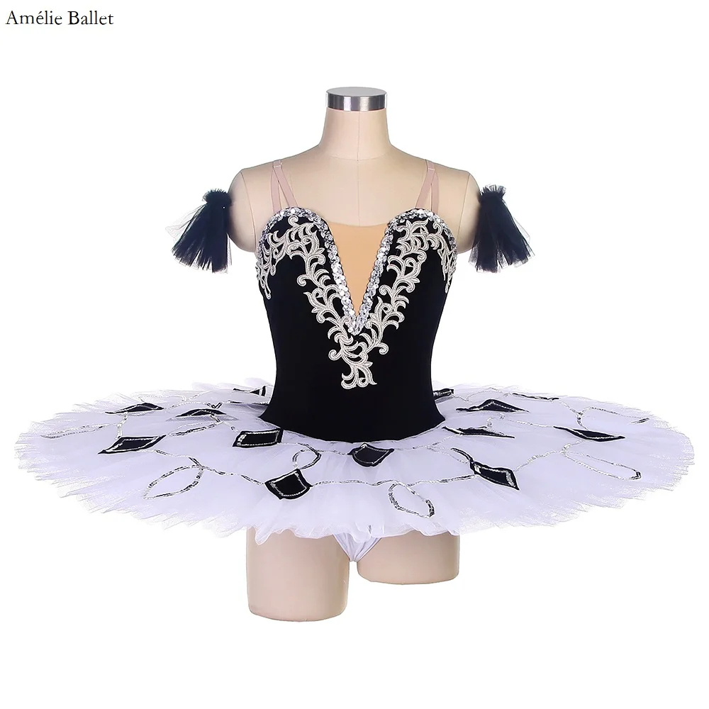BLL467 Black Velvet Bodice Pre-professional Ballet Pancake Tutu Girls & Women Stage Performance Ballet Costumes Dance Tutu
BLL467 Black Velvet Bodice Pre-professional Ballet Pancake Tutu Girls & Women Stage Performance Ballet Costumes Dance Tutu