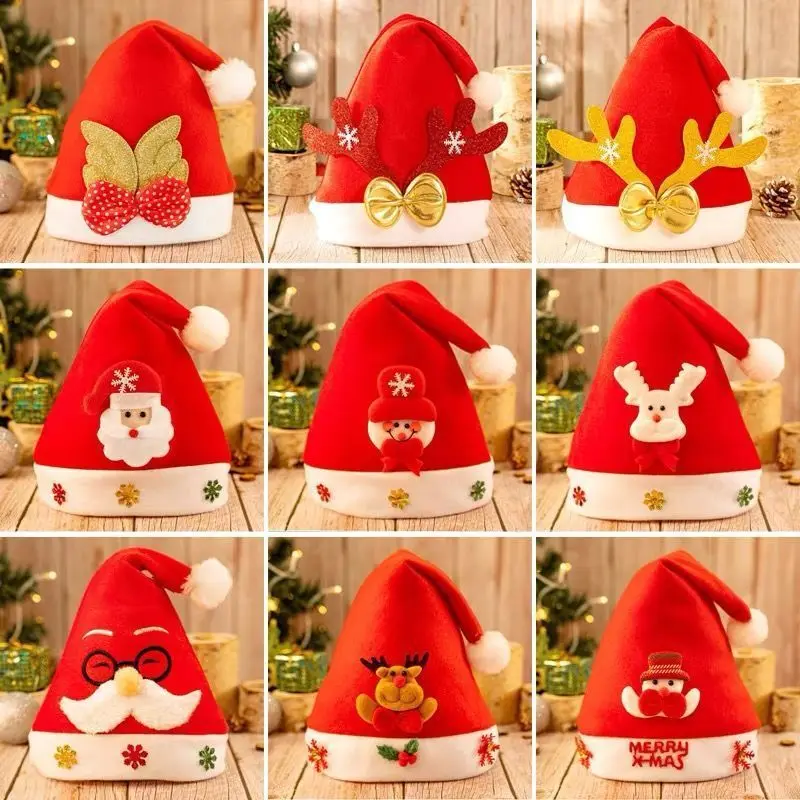 

Новогодняя шапка детская Дед Мороз шапка для взрослых елочные украшения креативное платье головной убор подарок