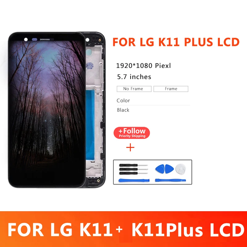 5.3" Display For LG K11 Plus LCD Touch Screen with Frame Digitizer Assemble For LG K11 Plus Display K11+ LCD K11 Replacement
5.3" Display For LG K11 Plus LCD Touch Screen with Frame Digitizer Assemble For LG K11 Plus Display K11+ LCD K11 Replacement