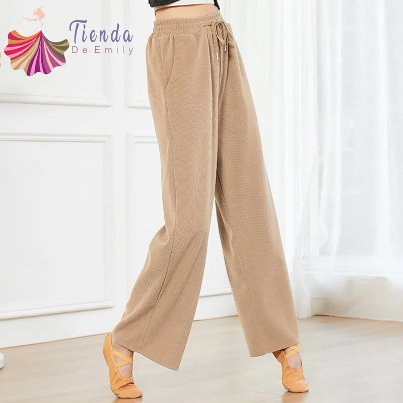 Loose Modern Dance Pants Women Classic Dance Practice Trousers Wide Leg Yoga Clothes Drawstring Straight-Leg With Pockets Solid
Loose Modern Dance Pants Women Classic Dance Practice Trousers Wide Leg Yoga Clothes Drawstring Straight-Leg With Pockets Solid