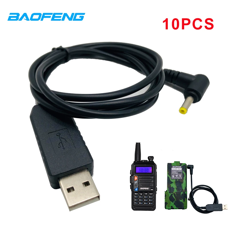 10PCS Baofeng USB Charger Cable with Indicator Light for UV5RE UV-5R UV 5R pro 3800mAh Extend Battery UV5R pro Walkie Talkie
10PCS Baofeng USB Charger Cable with Indicator Light for UV5RE UV-5R UV 5R pro 3800mAh Extend Battery UV5R pro Walkie Talkie