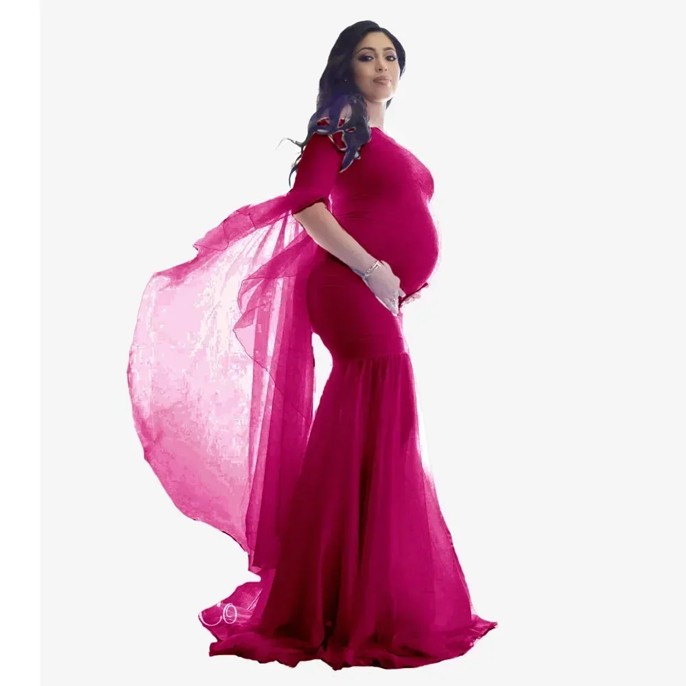 

Lace Fishtail Maternity Photography Props Pregnancy Dresses Photography Maternity Dresses For Photo Shoot Pregnant Women Clothes