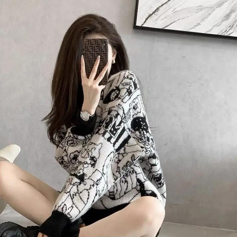 Small Loose Outer Wear Pullover Sweater Women's Autumn and Winter Western Style Lazy Style Sweet Soft Waxy Knitted Top Trendy
Small Loose Outer Wear Pullover Sweater Women's Autumn and Winter Western Style Lazy Style Sweet Soft Waxy Knitted Top Trendy