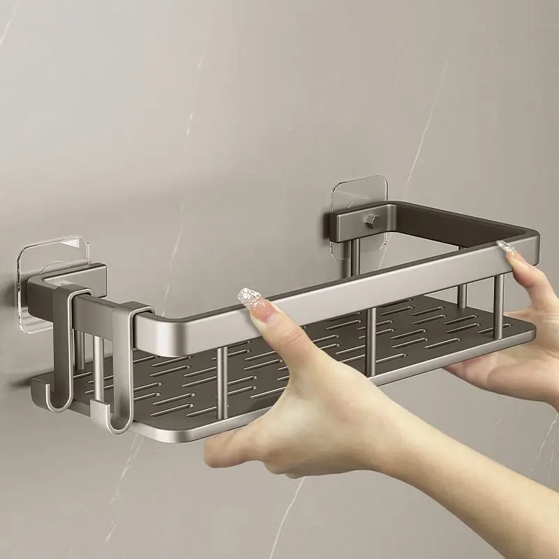 Multi-functional Bathroom Organizer with No Damage to Walls - Wall Mounted Shower Caddy with Succulent Plant Rack
Multi-functional Bathroom Organizer with No Damage to Walls - Wall Mounted Shower Caddy with Succulent Plant Rack