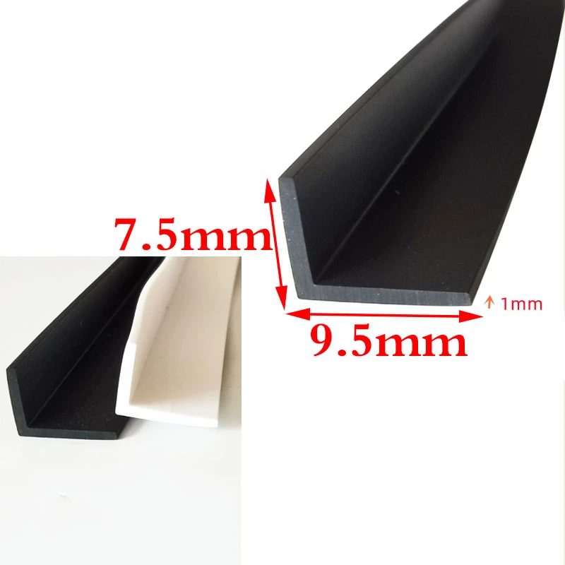 

Custom Rubber Angle Corner Protecor Edge Encloser Shield Collision Avoidance Gasket L Strip 7.5x9.5mm Black Gray