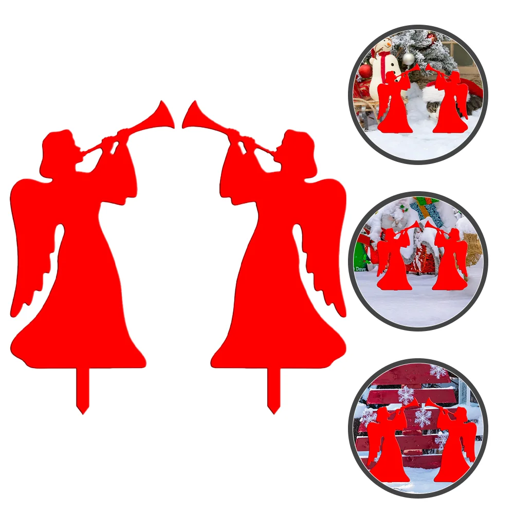 2 Pcs Angel Decoration Card Ground Inserted Signs Garden Outdoor Christmas Decorations Lawn Stake Decorate Landscaping
2 Pcs Angel Decoration Card Ground Inserted Signs Garden Outdoor Christmas Decorations Lawn Stake Decorate Landscaping