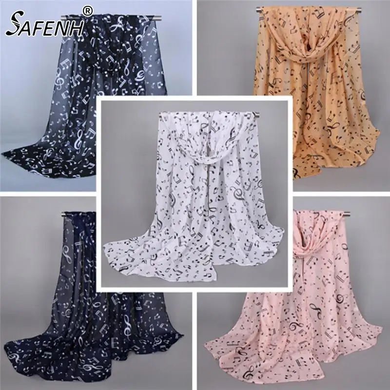160*50cm Musical Note Chiffon Scarves Long Stoles Spring Muffler Chiffon Scarf Women's Scarf Shawl
160*50cm Musical Note Chiffon Scarves Long Stoles Spring Muffler Chiffon Scarf Women's Scarf Shawl