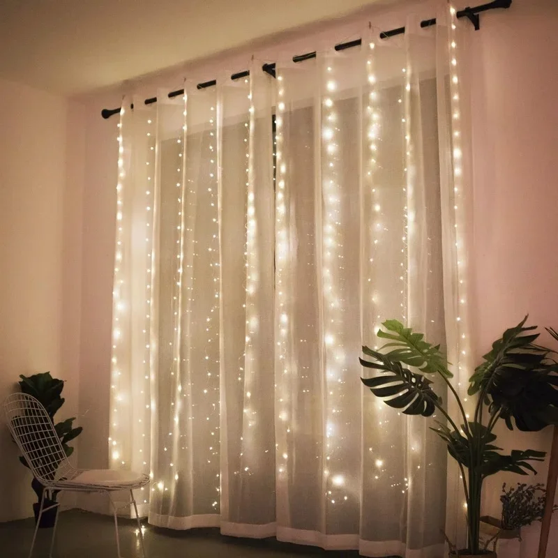 

Wedding Decoration 3M Curtain Light Garland Birthday Party Decorations for Kids Party Favor Gifts Home Decor Ramadan Decoration