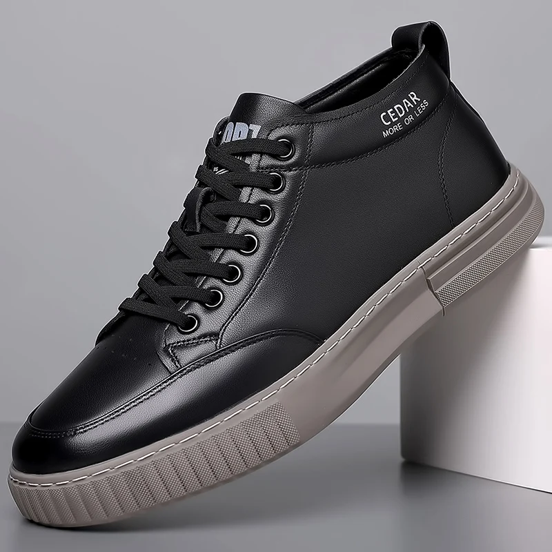 Leather Casual Men Shoes lace up high top Design Sneakers Man Shoes Men Ankle Boots winter black Hot Moccasins Driving Shoes
Leather Casual Men Shoes lace up high top Design Sneakers Man Shoes Men Ankle Boots winter black Hot Moccasins Driving Shoes