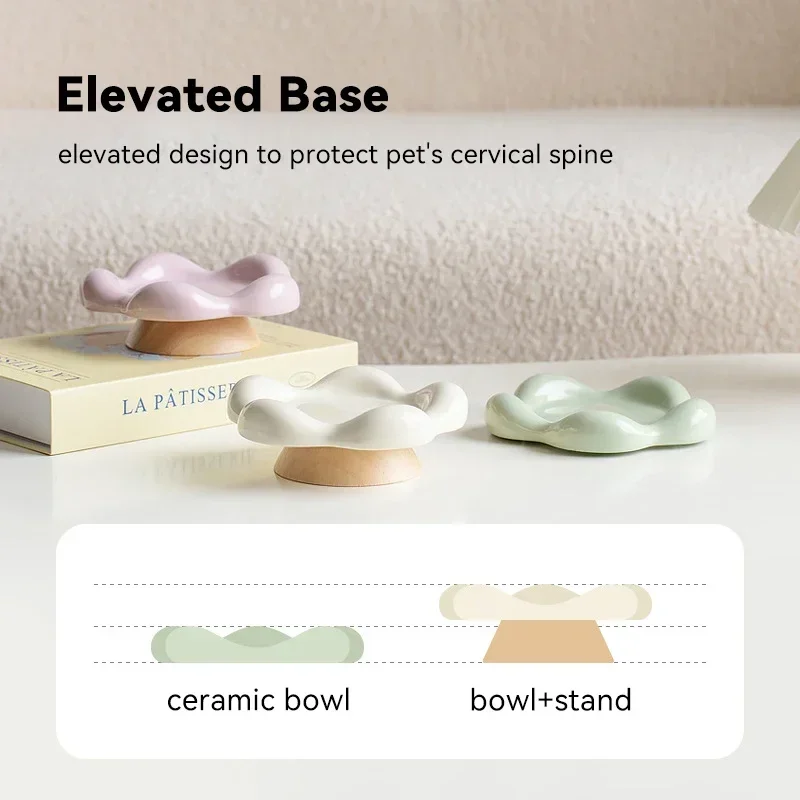 Wooden Puppy Ceramic Dish Eating Stand Elevated Water Cat Small Food Plate Pet With Drinking Dog Feeders Bowl
Wooden Puppy Ceramic Dish Eating Stand Elevated Water Cat Small Food Plate Pet With Drinking Dog Feeders Bowl