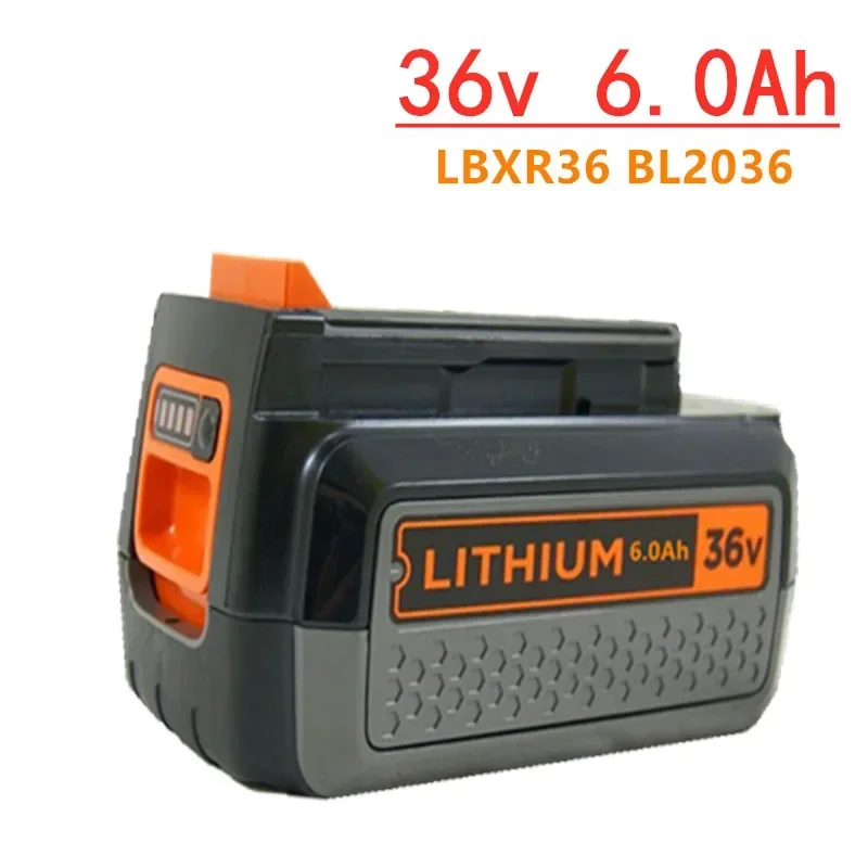 

For Black Decker 36v/40V 6000mAh Li-Ion Rechargeable Electric Tool Battery LBXR36 BL2036 LBX2040 LST136 LST420 Garden Tools