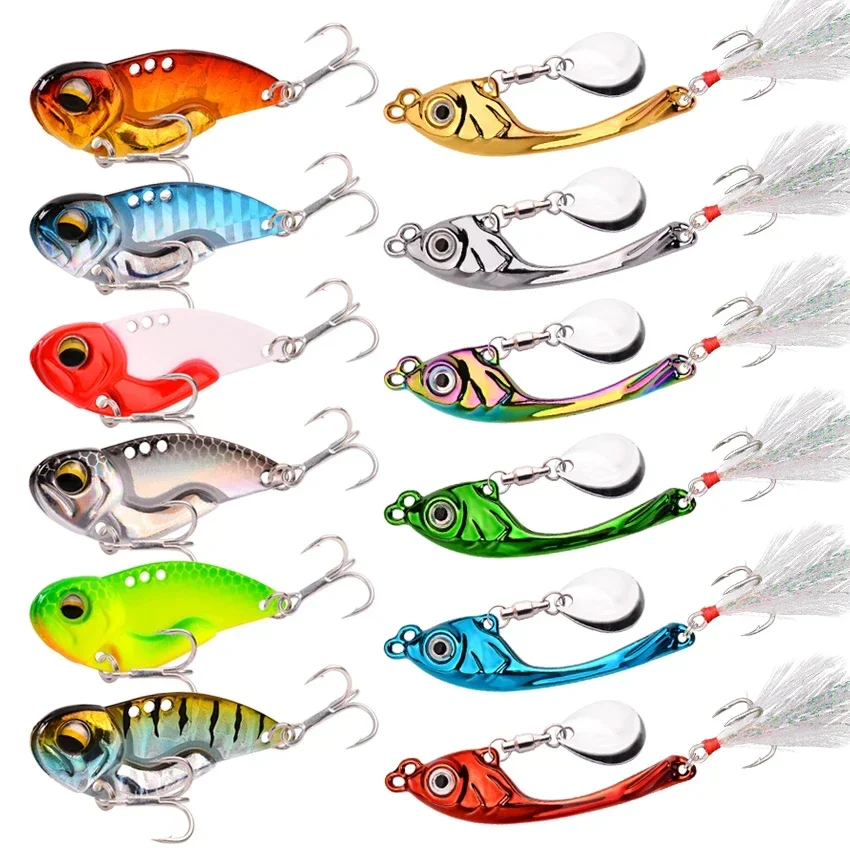 12 Pcs Metal VIB 7g 10g 20g Rotating Fishing Lure Set Vibration Spoon Spinner Lures Crankbait Bass Artificial Hard Bait Blade
12 Pcs Metal VIB 7g 10g 20g Rotating Fishing Lure Set Vibration Spoon Spinner Lures Crankbait Bass Artificial Hard Bait Blade