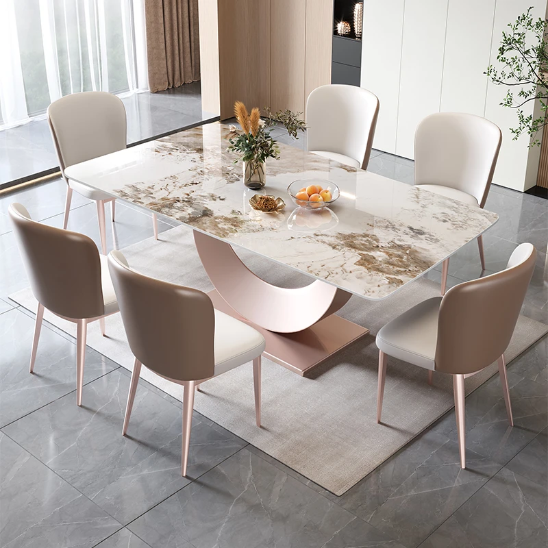 Italian Light Luxury Rock Plate Rectangular High End Dining Table Modern Simple New Household Small Unit Furniture YX50DT
Italian Light Luxury Rock Plate Rectangular High End Dining Table Modern Simple New Household Small Unit Furniture YX50DT