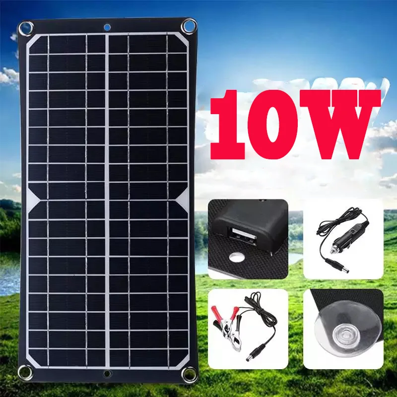Solar Panel Portable 10W Solar Photovoltaic Panel Solar Panel Power Bank Outdoor For Camping Charging Panel Car Power Supply
Solar Panel Portable 10W Solar Photovoltaic Panel Solar Panel Power Bank Outdoor For Camping Charging Panel Car Power Supply