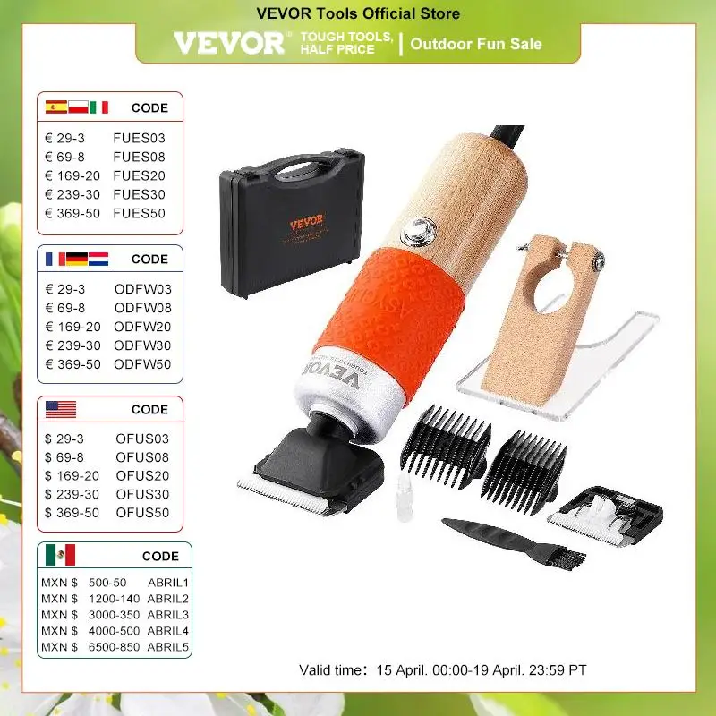 

VEVOR 200W 1500-6100RPM Carpet Trimmer with Shearing Guide Electric Speed Adjustable Rug Carver Tufting Shears with 2 Blades