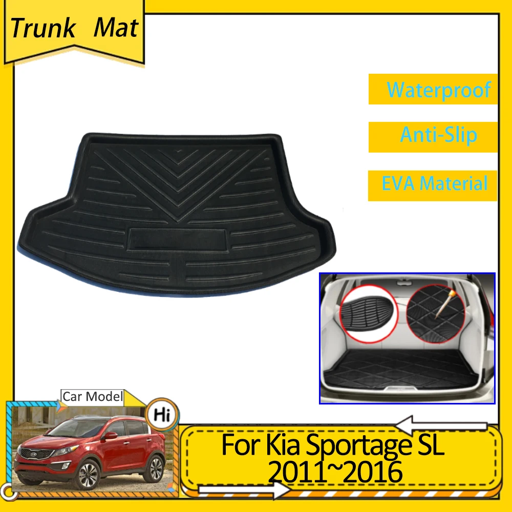 

Car Trunk Mat for Kia Sportage 3 SL 2011 2012 2013 2014 2015 2016 Rear Protector Pad Boot Cargo Anti-Slip EVA Carpet Accsesories