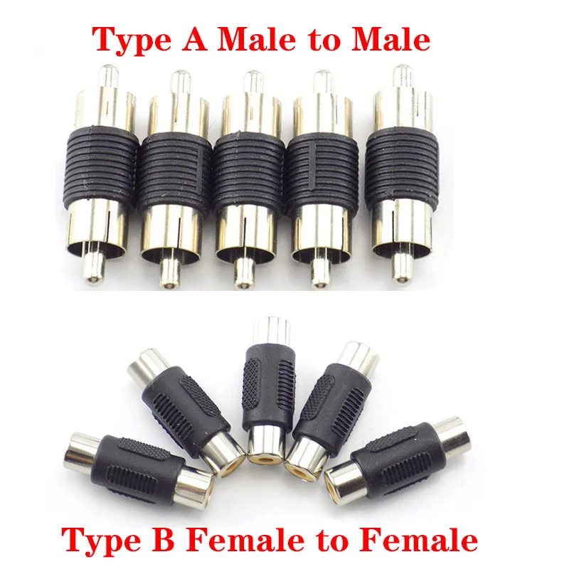 Dual RCA Male to Male Coupler Female to Female Audio Connector Adapter AV Cable Plug For CCTV Camera Connector Video
Dual RCA Male to Male Coupler Female to Female Audio Connector Adapter AV Cable Plug For CCTV Camera Connector Video