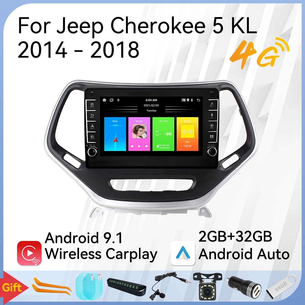 Автомагнитола 2 Din на Android, стерео для Jeep Cherokee 5 KL 2014-2018, 10,1 дюйма, мультимедийный плеер, навигация, GPS, Авторадио, головное устройство 
Автомагнитола 2 Din на Android, стерео для Jeep Cherokee 5 KL 2014-2018, 10,1 дюйма, мультимедийный плеер, навигация, GPS, Авторадио, головное устройство