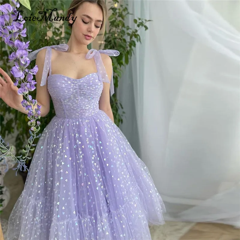 Lavender Tulle Prom Dresses Fairy Charming Spaghetti Straps Short Cocktail Party Gowns Vestidos de fiesta elegantes para mujer
Lavender Tulle Prom Dresses Fairy Charming Spaghetti Straps Short Cocktail Party Gowns Vestidos de fiesta elegantes para mujer
