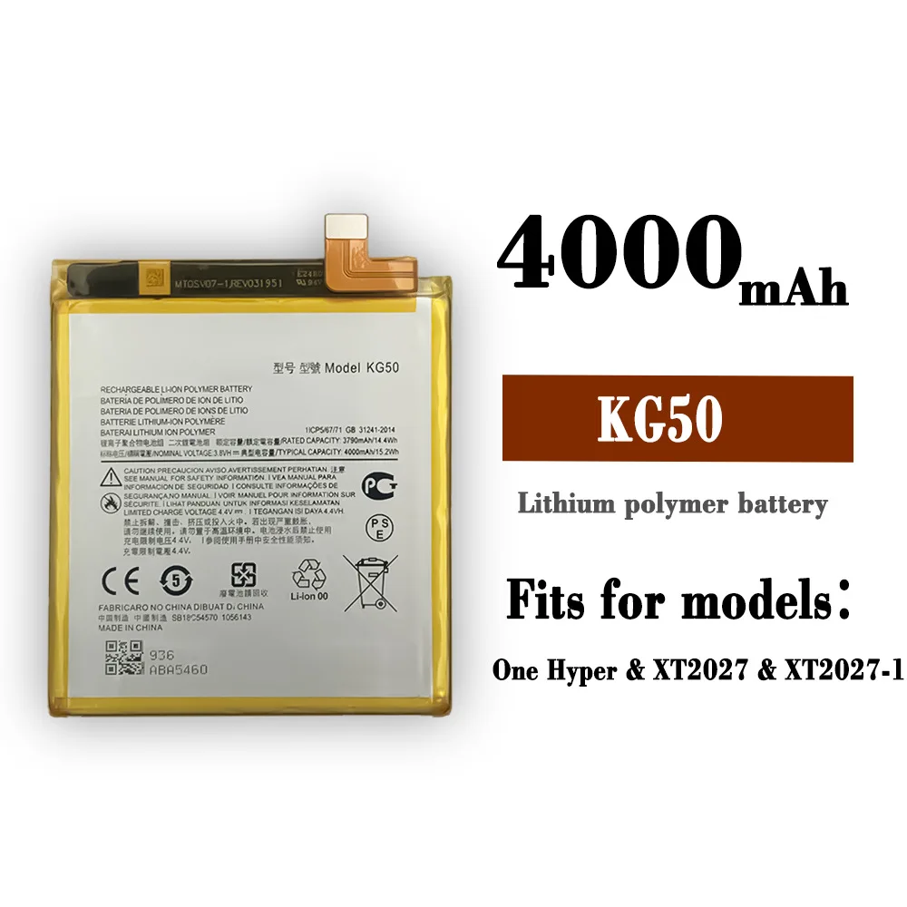 4000 mAh KG50 Battery For Motorola Moto One Hyper XT2027 XT2027-1 XT2027-2 XT2027-3 Batteries + Repair Tools kit
4000 mAh KG50 Battery For Motorola Moto One Hyper XT2027 XT2027-1 XT2027-2 XT2027-3 Batteries + Repair Tools kit
