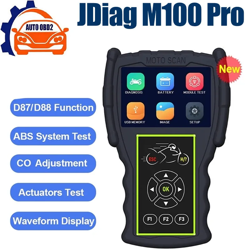 JDiag M100 Pro Motorcycle Scanner D87 D88 Function Diagnostic Tool Diagnosis Scanner For Motorcycle Professional Detection
JDiag M100 Pro Motorcycle Scanner D87 D88 Function Diagnostic Tool Diagnosis Scanner For Motorcycle Professional Detection