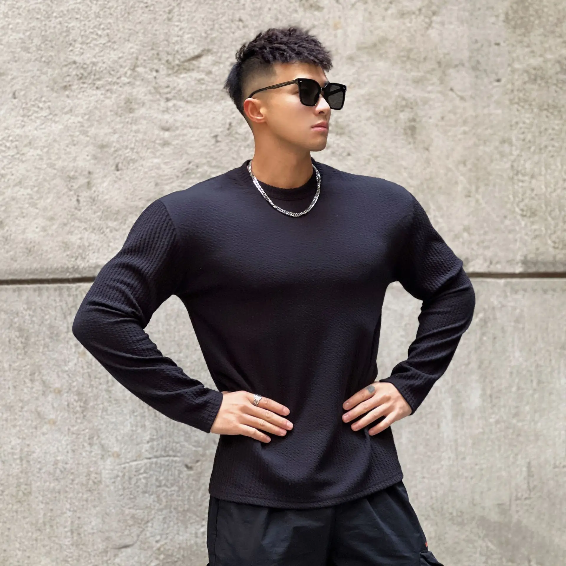 New Trend Men's Pullover Sweatshirt Base Layer Men's Long Sleeve T-Shirt Spring and Autumn Top Men's Sweatshirt
New Trend Men's Pullover Sweatshirt Base Layer Men's Long Sleeve T-Shirt Spring and Autumn Top Men's Sweatshirt