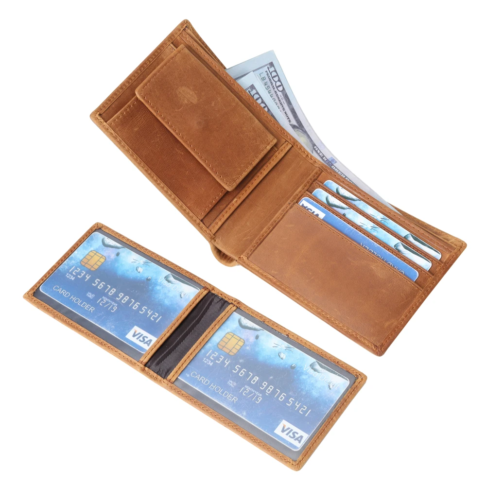 

New Card holder Retro 100% First Layer Cowhide Men's Multi-Card High quality Card Holder Multi Slot Slim Money Cash Card Case