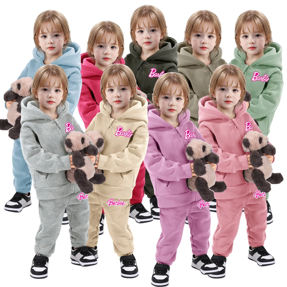 Barbie Kids Sports Suit Kawaii Boys Girls Sweatshirt Set Plus Velvet Warm Long-Sleeved Two-Piece Cute Cartoon Baby Clothes Gift
Barbie Kids Sports Suit Kawaii Boys Girls Sweatshirt Set Plus Velvet Warm Long-Sleeved Two-Piece Cute Cartoon Baby Clothes Gift