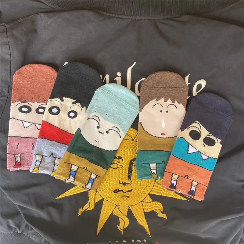 5 шт., милые аниме носки Shin-Chan, Мультяшные карандаши Shin-Chan, Летние удобные мягкие модные носки для отдыха, креативные подарки
5 шт., милые аниме носки Shin-Chan, Мультяшные карандаши Shin-Chan, Летние удобные мягкие модные носки для отдыха, креативные подарки