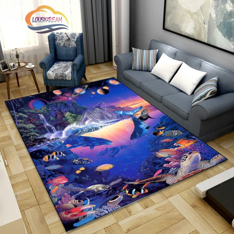 Cute Marine Life Fashion Rugs 3DPrinting Ocean bottom or dolphins Living Room Bedroom Large Area Soft Carpet Home Children's Mat
Cute Marine Life Fashion Rugs 3DPrinting Ocean bottom or dolphins Living Room Bedroom Large Area Soft Carpet Home Children's Mat
