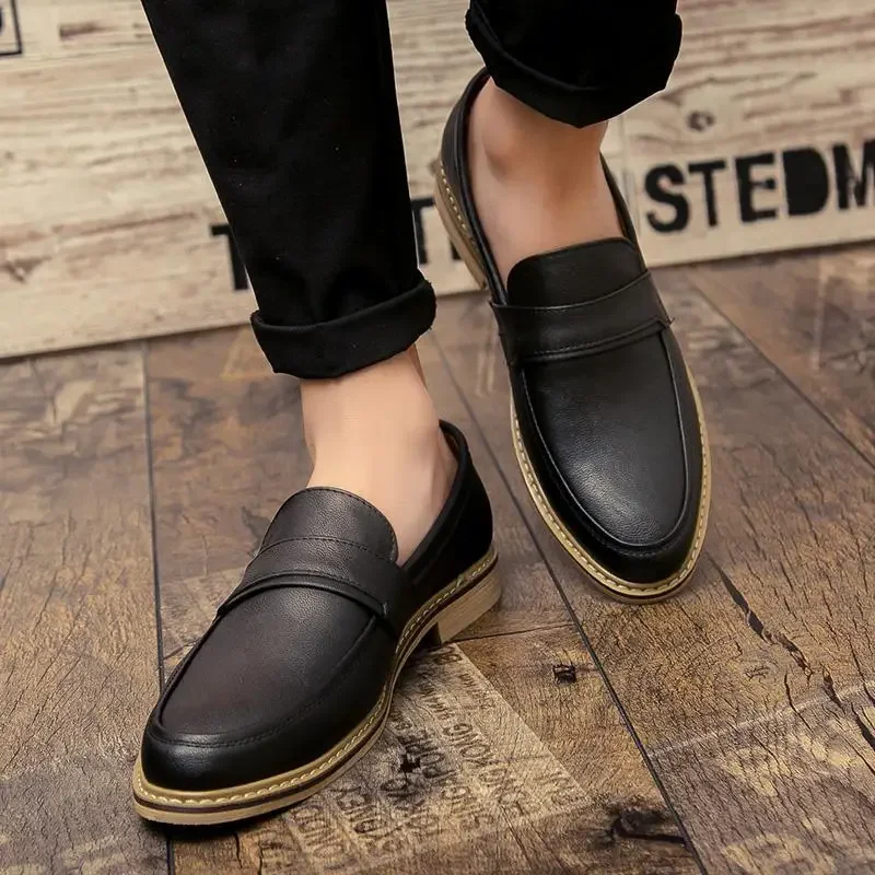 Elegant Men's Oxford Men's Leather Casual Lace-up Dress Breathable Formal Work Shoes plus Size 38 
Elegant Men's Oxford Men's Leather Casual Lace-up Dress Breathable Formal Work Shoes plus Size 38