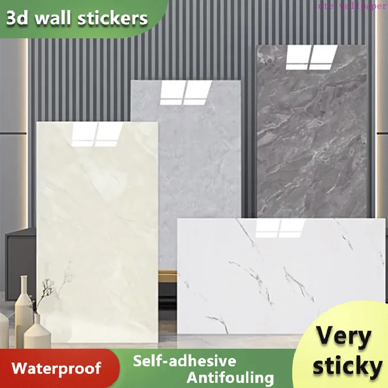 

30cmx60cm Wall Stickers Thick Self Adhesive Tiles Floor Stickers Marble Bathroom Ground Waterproof Wall Sticker PVC Room Wallpa