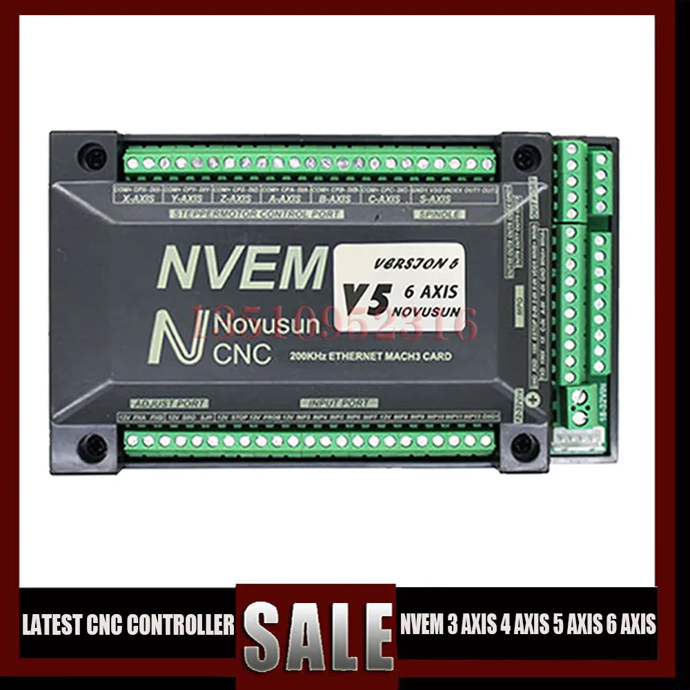 

NVEM CNC motion controller nvemv2.1 upgrade 3axis 4axis 5axis 6axis mach3 control card Ethernet interface
