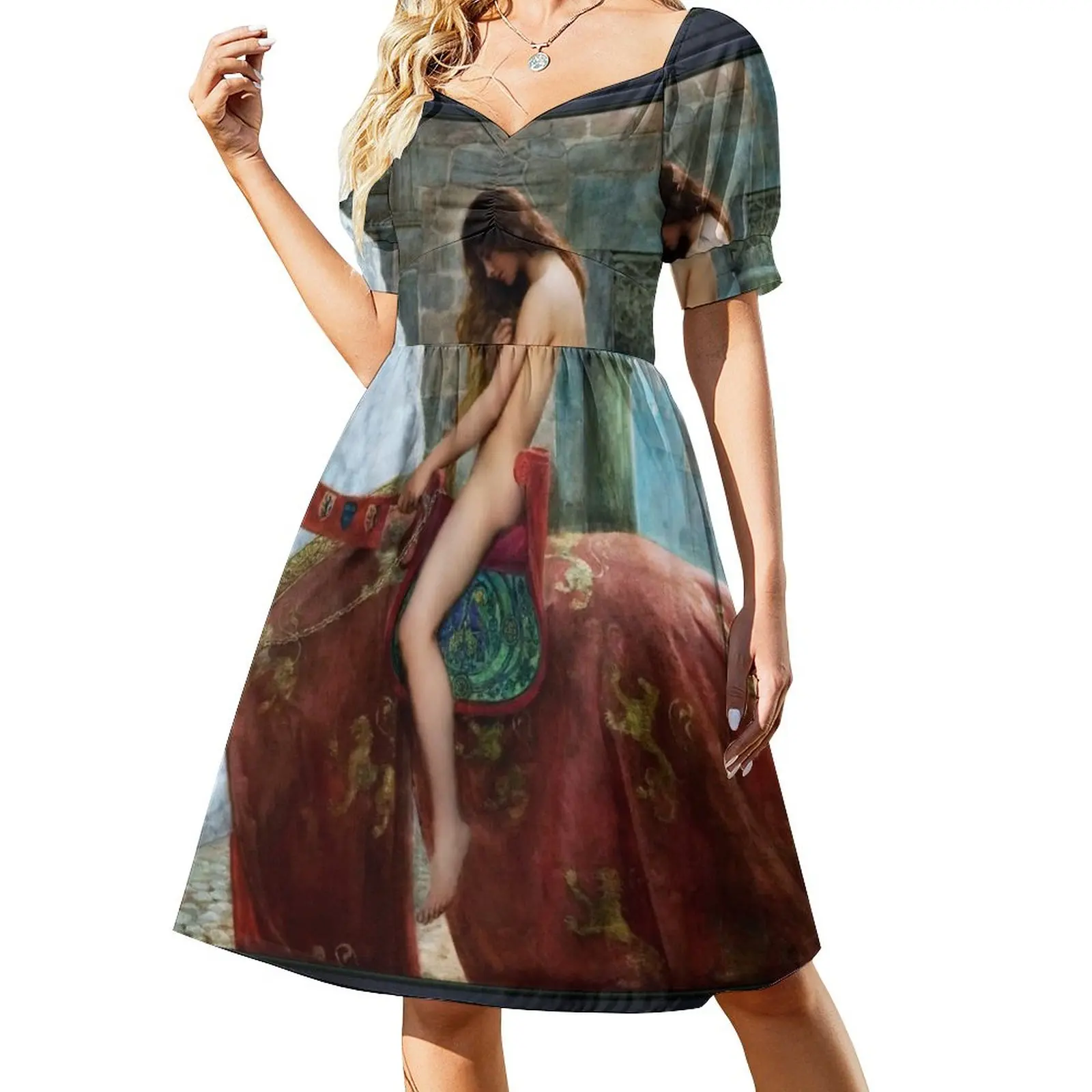 

Lady Godiva by John Collier Old Masters Reproduction Dress Long dress woman dress women summer 2023 Women long dress