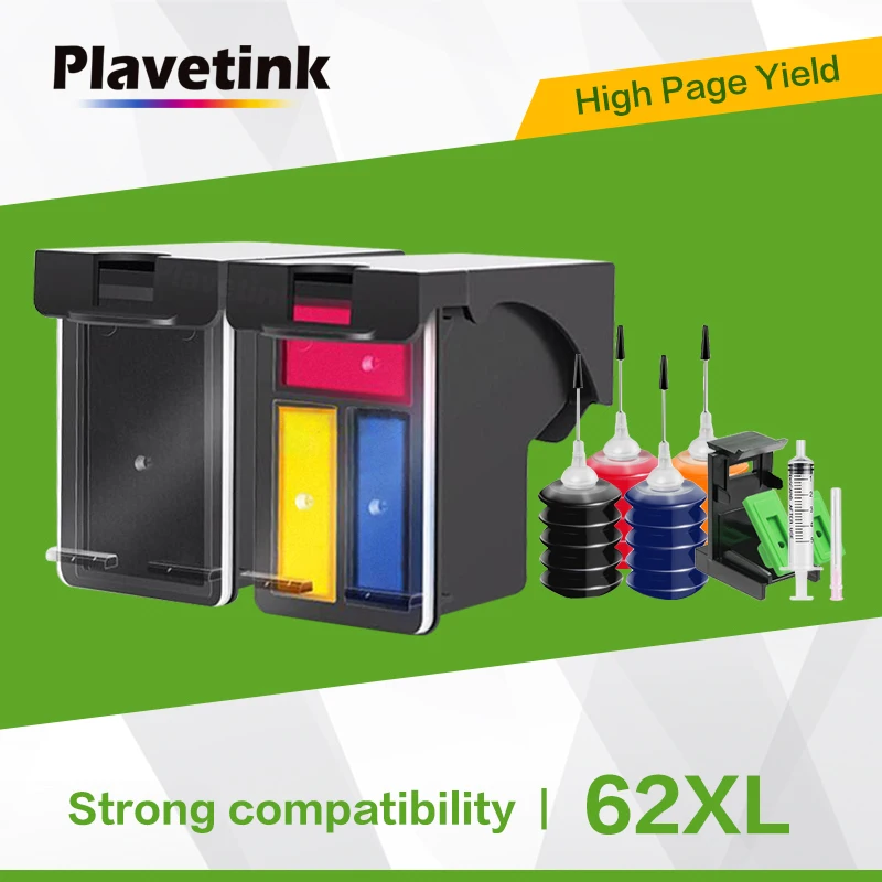Сменный чернильный картридж Plavetink для HP 62XL 62 XL для струйных принтеров HP62 Envy 5640 OfficeJet 200 5540 5740 5542 7640
Сменный чернильный картридж Plavetink для HP 62XL 62 XL для струйных принтеров HP62 Envy 5640 OfficeJet 200 5540 5740 5542 7640