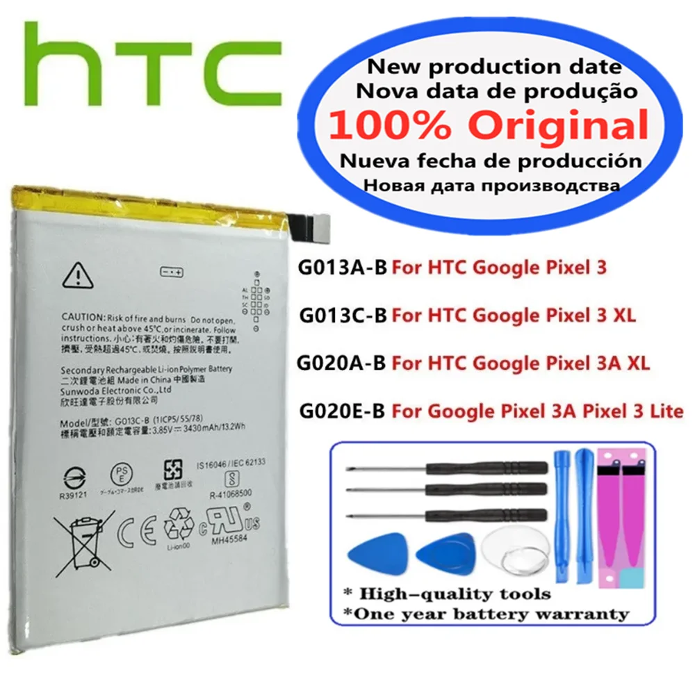 

Оригинальный аккумулятор для HTC Google Pixel 3 3A XL 3XL 3 Lite Pixel3 XL 3 Lite Женская Стандартная батарея для телефона