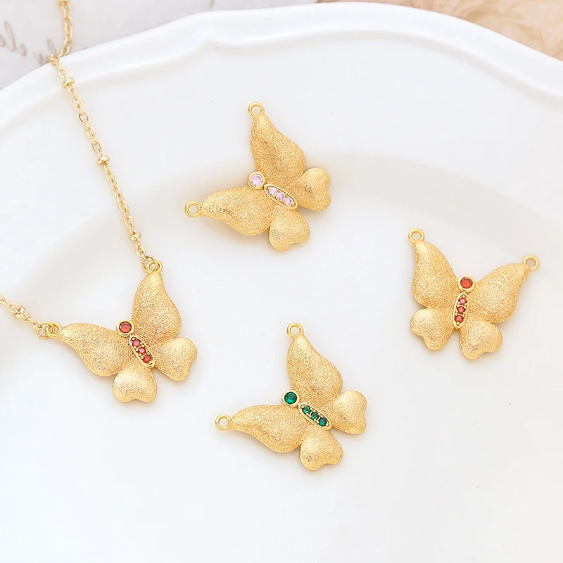 3 Pieces Copper Clad Gold Inlaid Colorful Zircon Double Rings Butterfly Pendant DIY Made Jewelry Discovery Necklace Accessories
3 Pieces Copper Clad Gold Inlaid Colorful Zircon Double Rings Butterfly Pendant DIY Made Jewelry Discovery Necklace Accessories